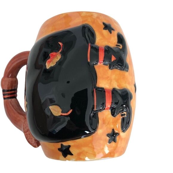 HALLOWEEN WITCH AND BROOM MUG BY SUSAN WINGET - Picture 3 of 15
